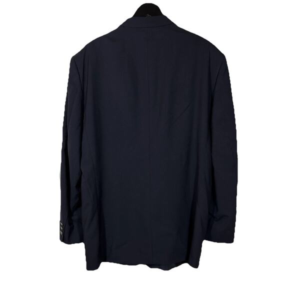 NWT Oscar De La Renta 100% Wool Gold Button Blazer 46R Navy Blue Office Men's - Picture 7 of 15